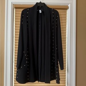 Joseph Ribkoff Black Cardigan with Gold Accents